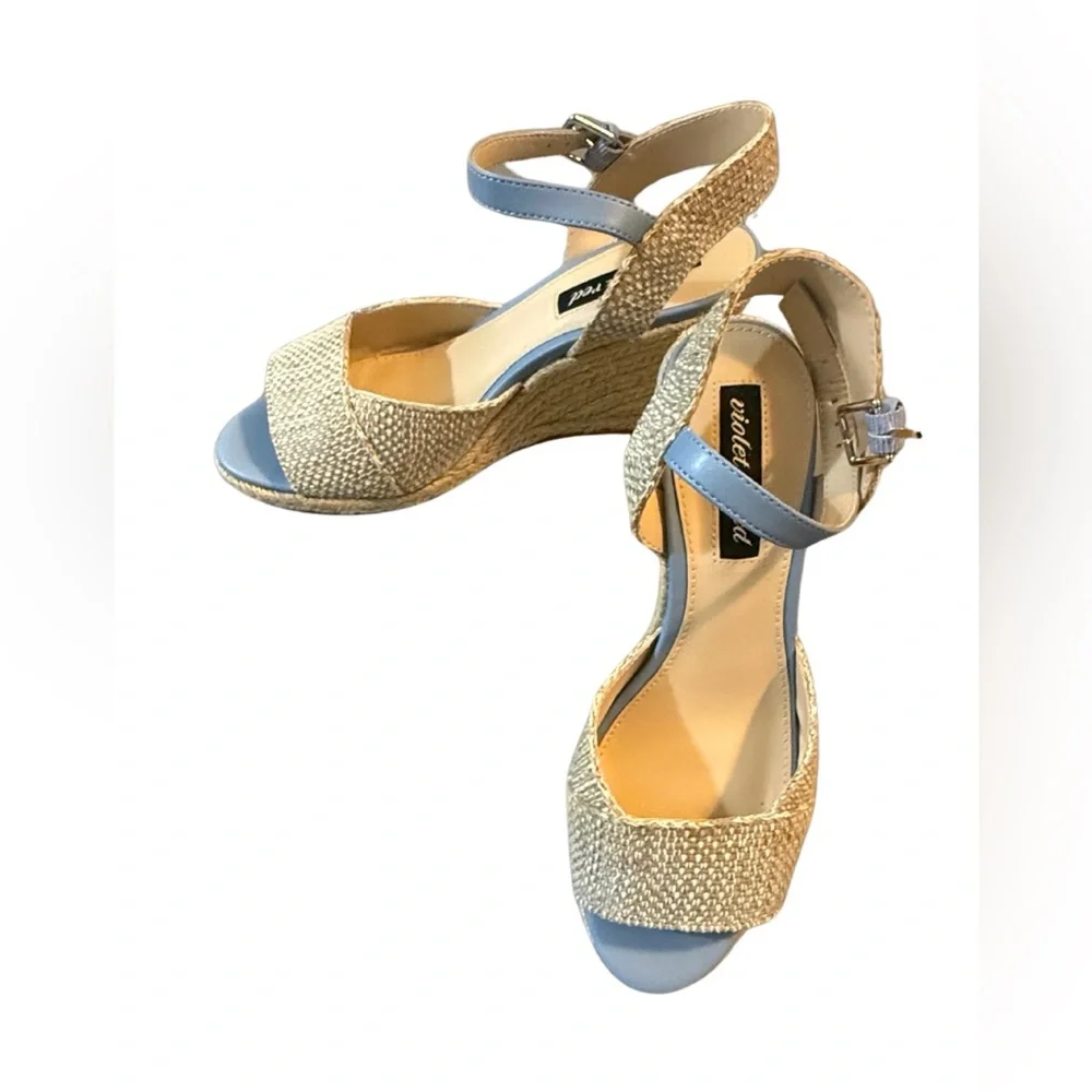 Violet & Red Micah Textured Wedge Heels